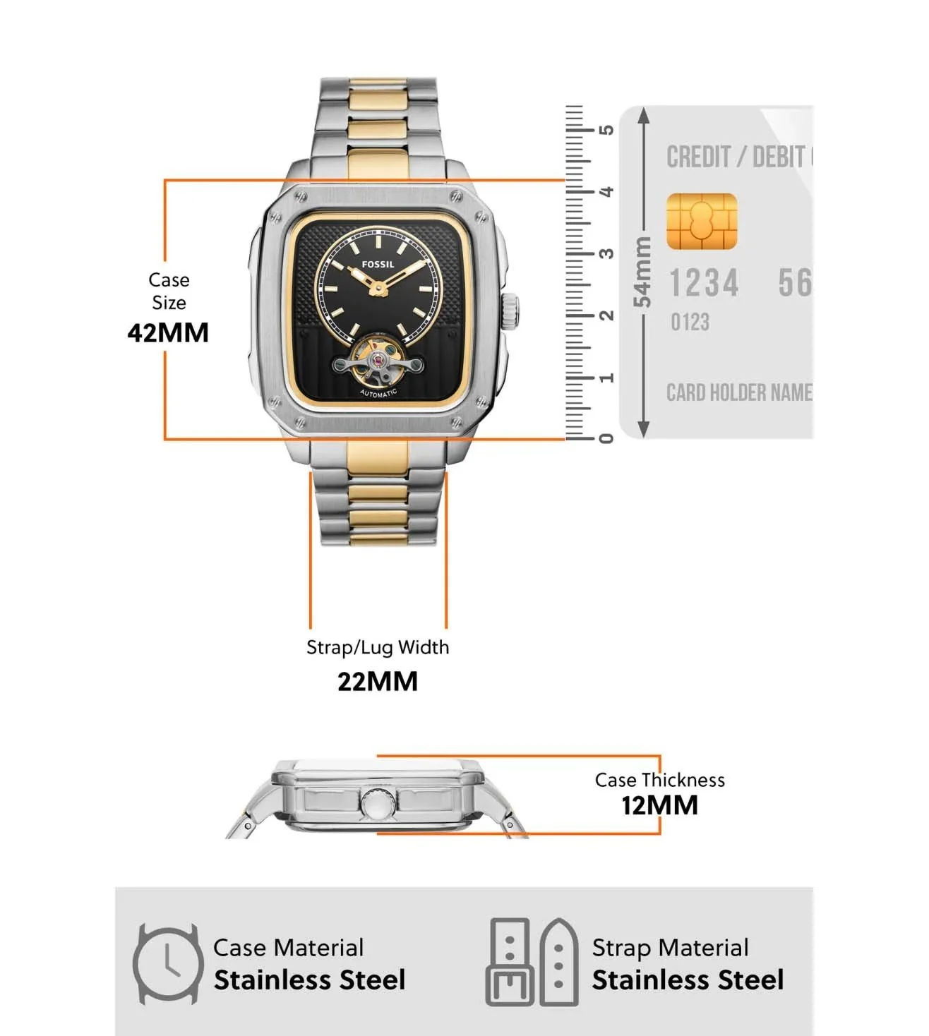 ME3237 | FOSSIL Inscription Automatic Watch for Men - Image 8