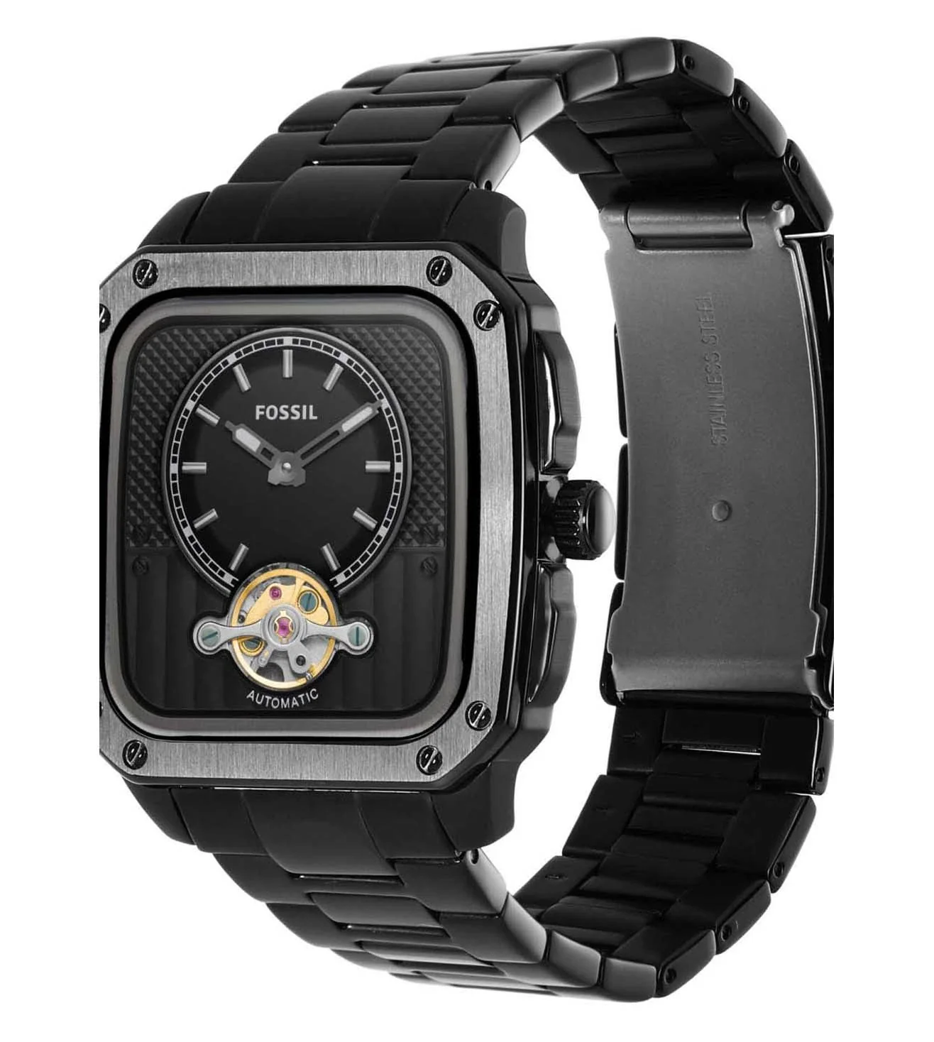 ME3238 FOSSIL | Inscription Automatic Black Dial Watch (Men) - Image 4