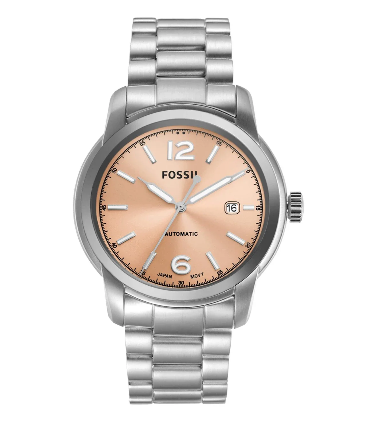 ME3243 FOSSIL | Heritage Automatic Rose Gold Dial Watch (Men)