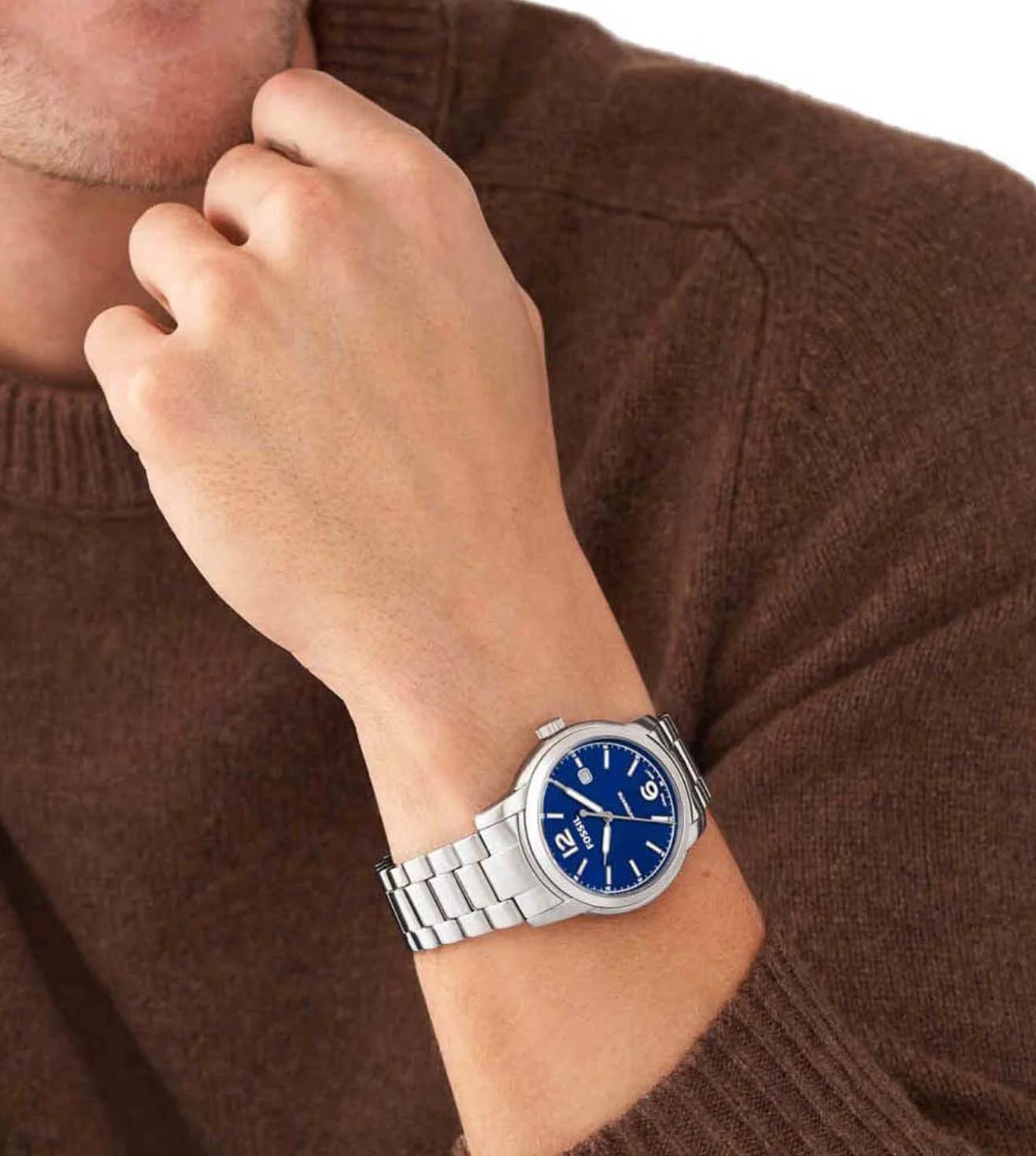 ME3244 FOSSIL | Heritage Series Blue Dial Watch (Men) - Image 4