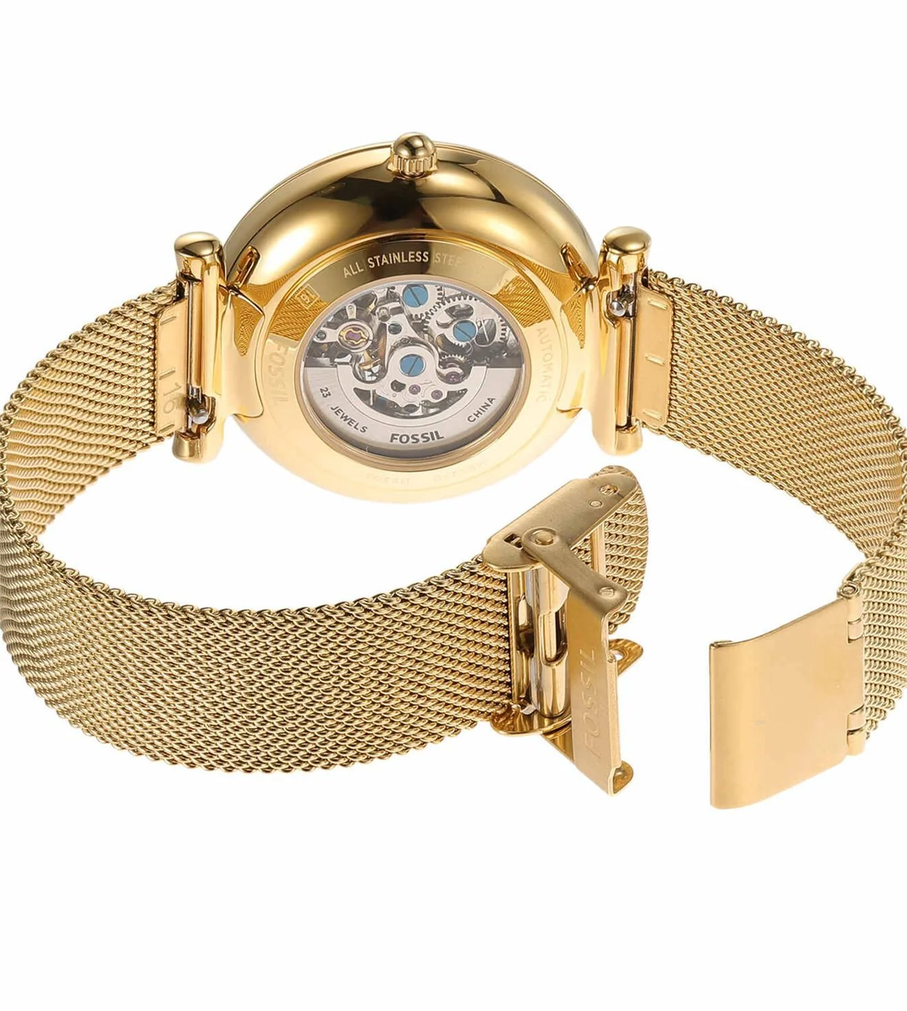 ME3250 FOSSIL | Carlie Automatic Gold Dial Watch (Women) - Image 2