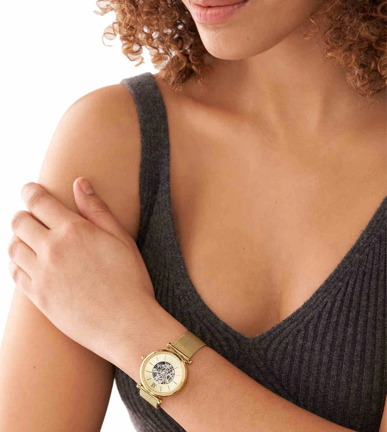ME3250 FOSSIL | Carlie Automatic Gold Dial Watch (Women) - Image 6