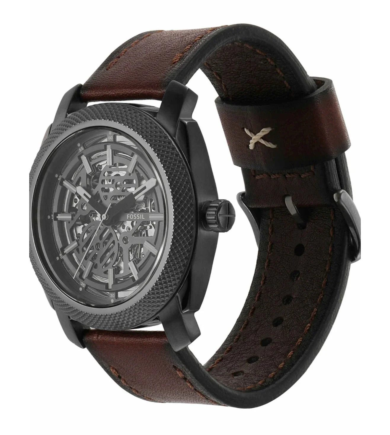 ME3254 FOSSIL | Grey Dial Automatic Leather Strap Analog Watch (Men) - Image 3