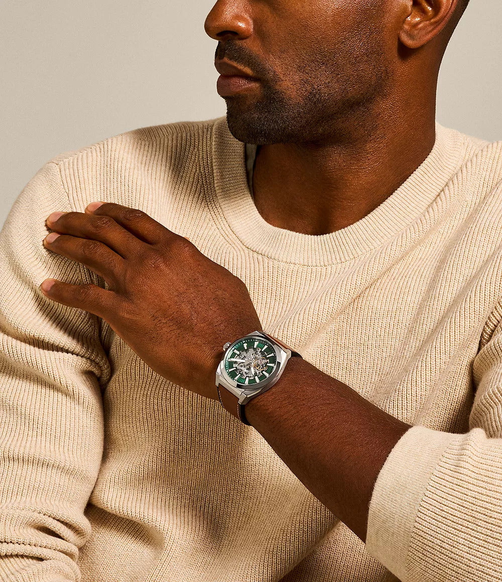 ME3261 Fossil | Everett Automatic Brown Leather Watch (Men) - Image 5