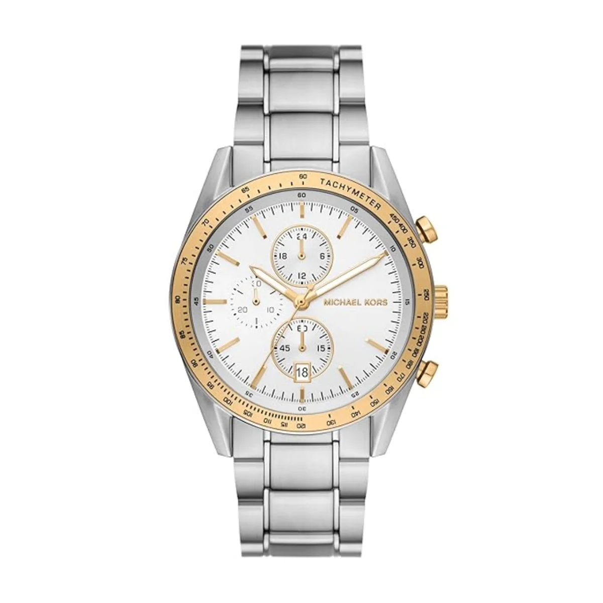 Michael Kors Accelerator White Dial Chronograph Analog Men Watch MK9112