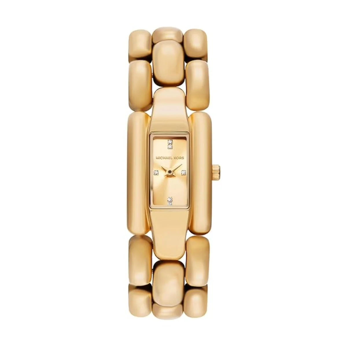 Michael Kors Hally Quartz Gold Rectangular Dial Analog Women's Watch MK4921