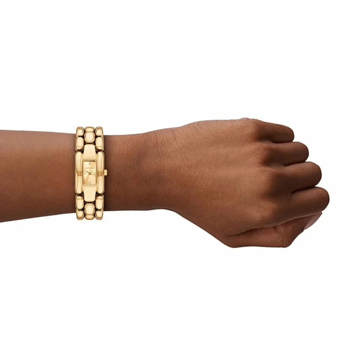 Michael Kors Hally Quartz Gold Rectangular Dial Analog Women's Watch MK4921 - Image 2