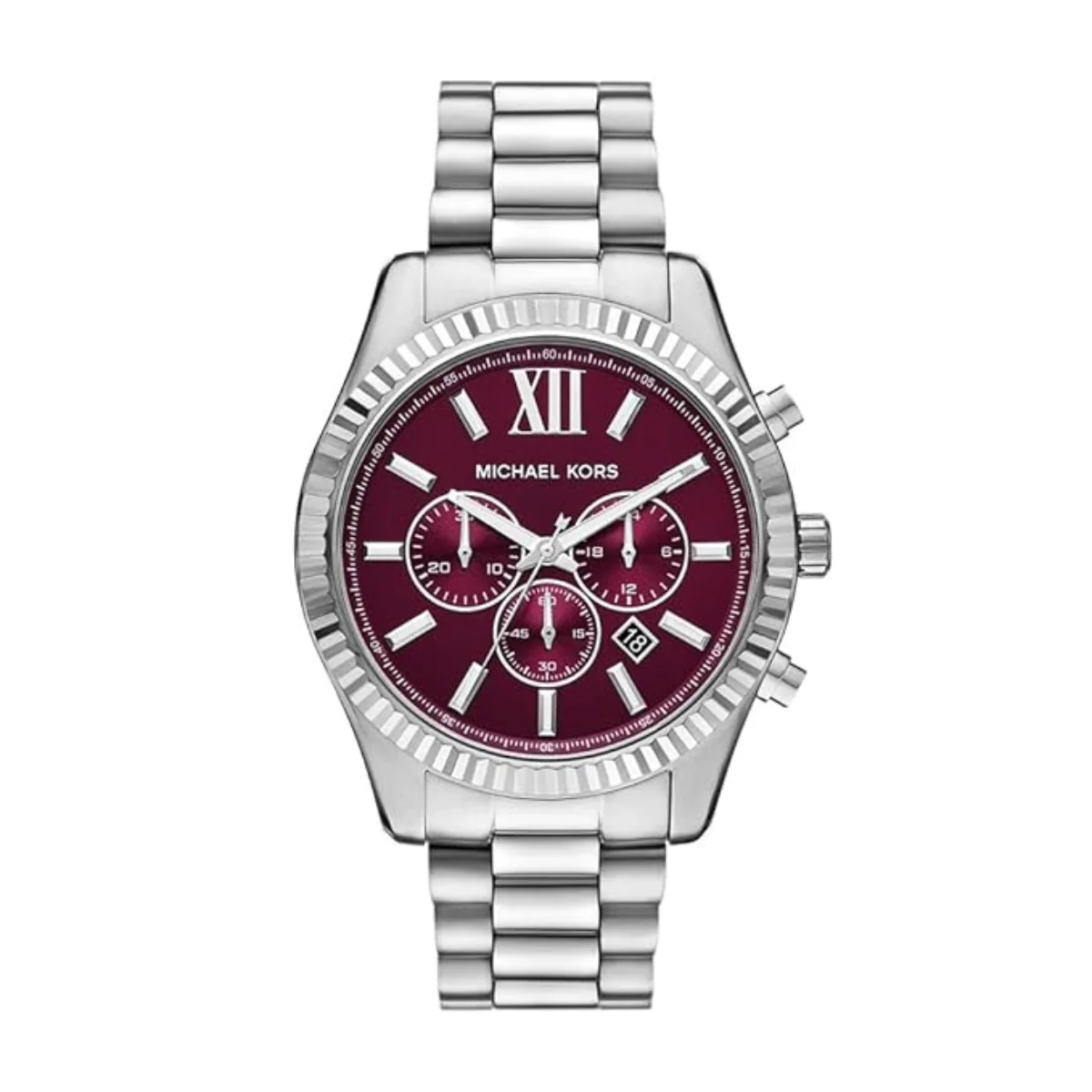 Michael Kors Lexington Maroon Dial Analog Chronograph Men's Watch MK9242