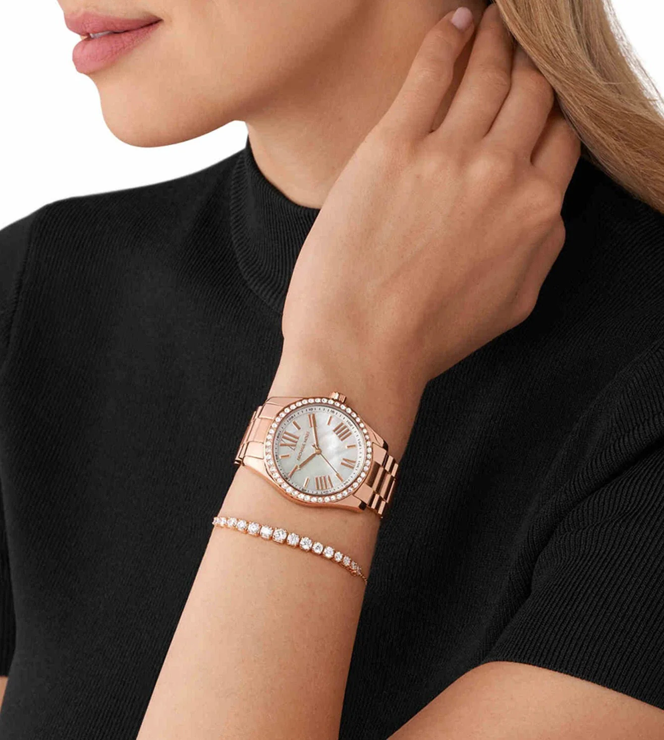 MK1088SET | MICHAEL KORS Lexington Analog Watch for Women With Bracelet & Earrings - Image 5