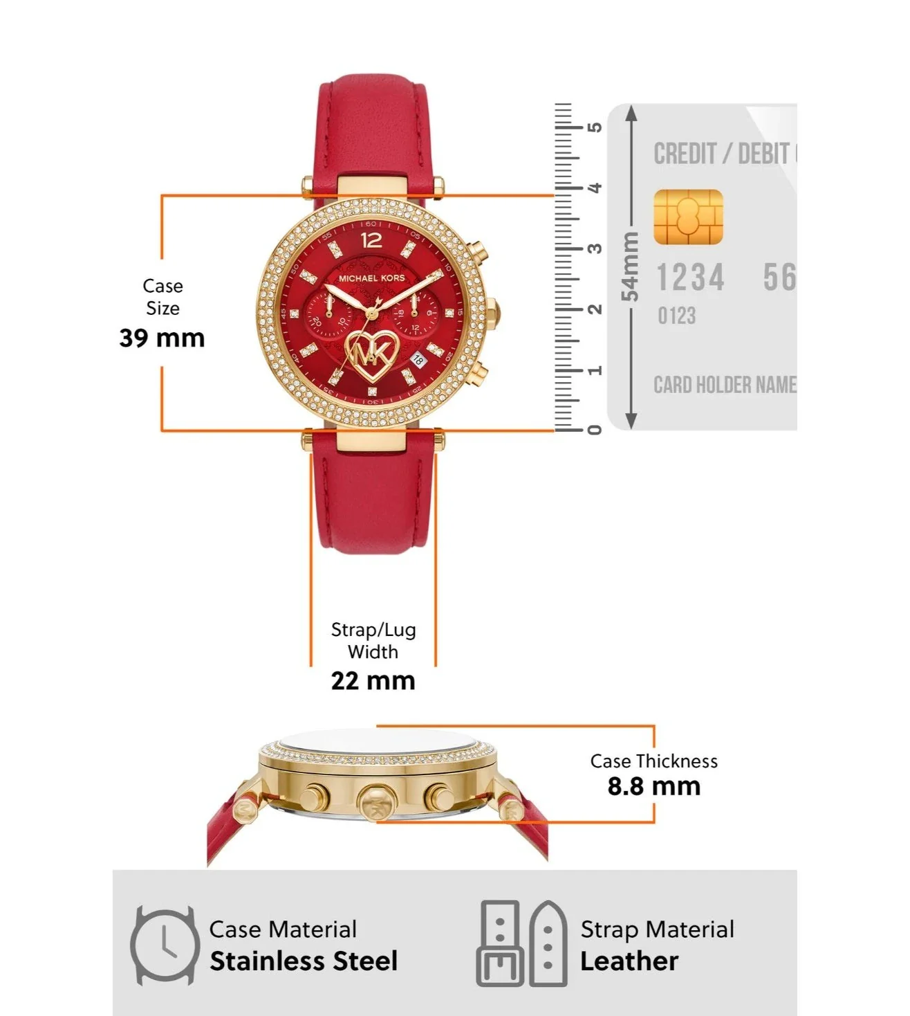 MK2992 | MICHAEL KORS Parker Chronograph Watch for Women - Image 8