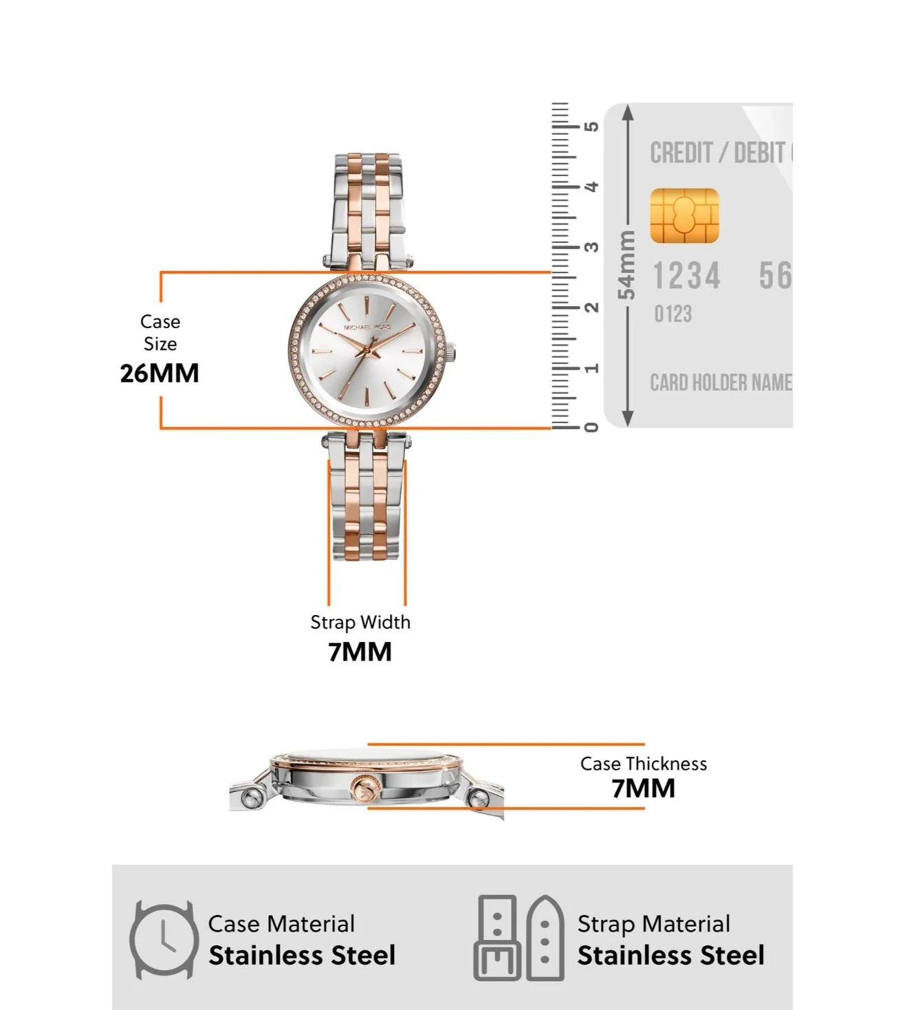 MK3298 | MICHAEL KORS Petite Darci Analog Watch for Women - Image 7
