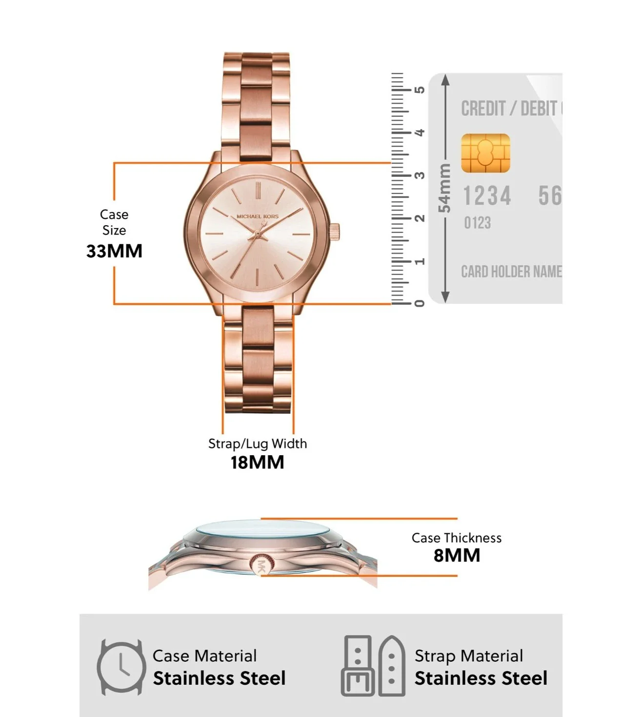 MK3513 | MICHAEL KORS Mini Slim Runway Analog Watch for Women - Image 6