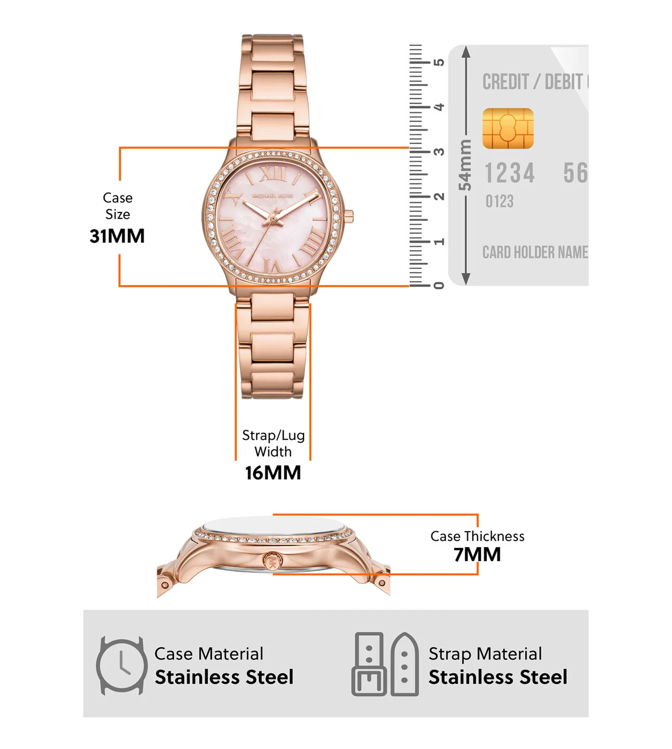 MK4823 Michael Kors | Sage Pink Dial Analog Watch for Women - Image 6