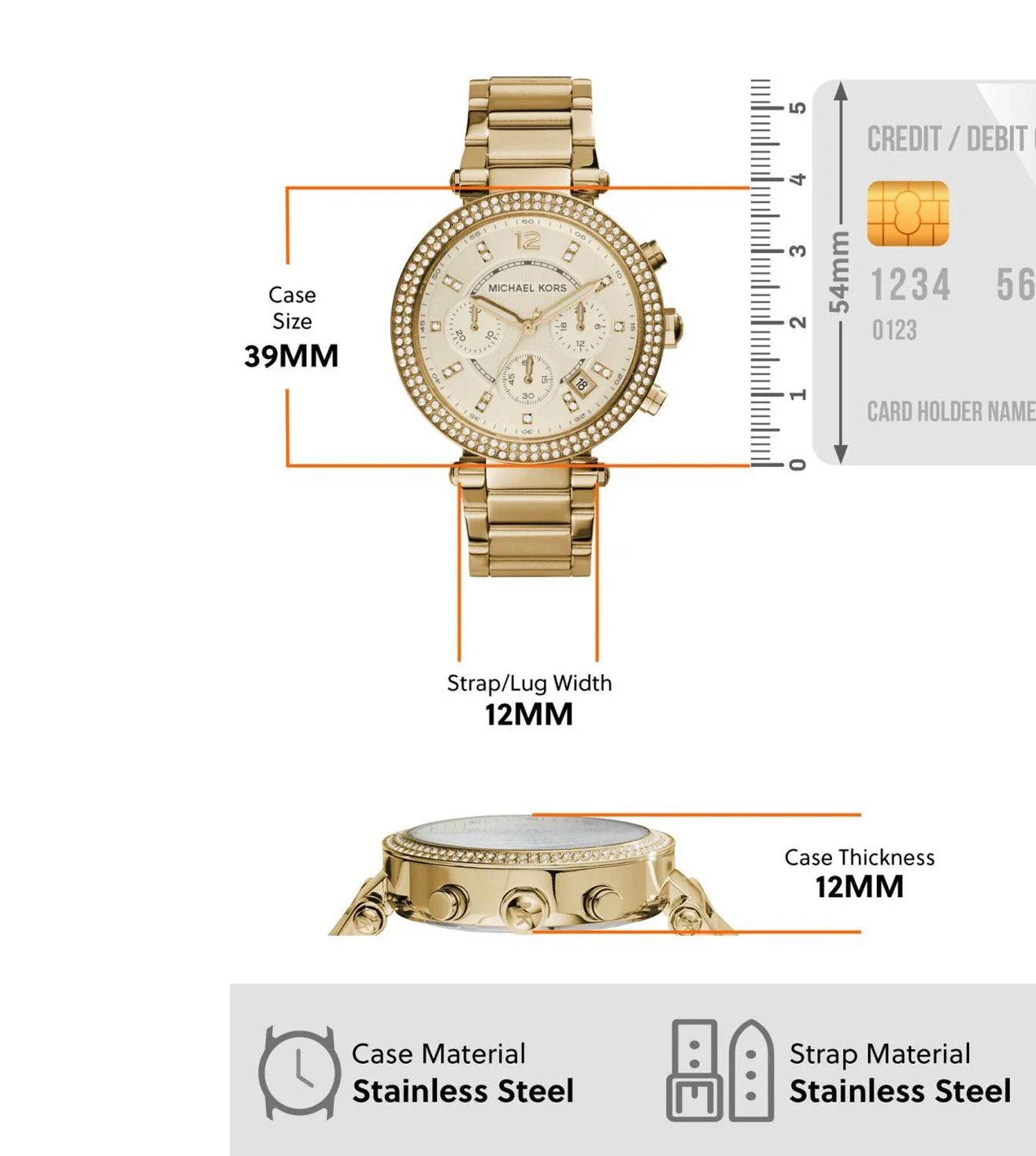 MK5354 | MICHAEL KORS Parker Chronograph Watch for Women - Image 7