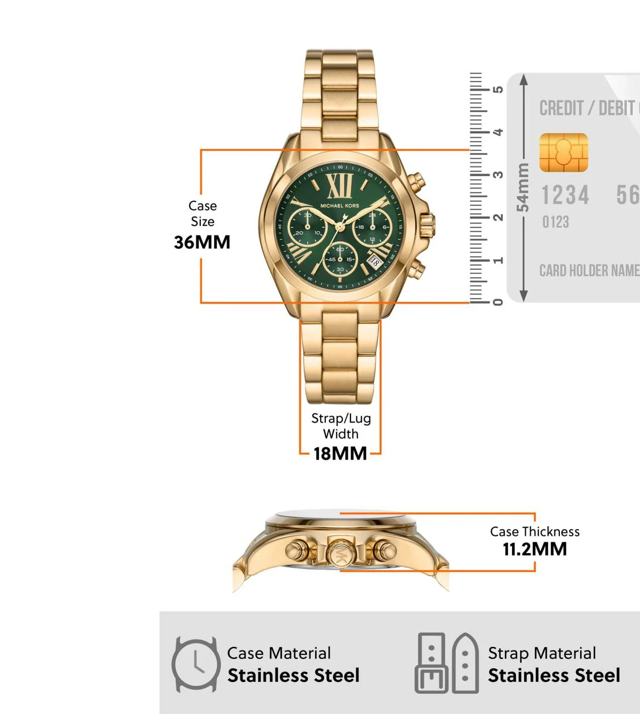 MICHAEL KORS Bradshaw Chronograph Watch for Women - MK7257 - Image 6