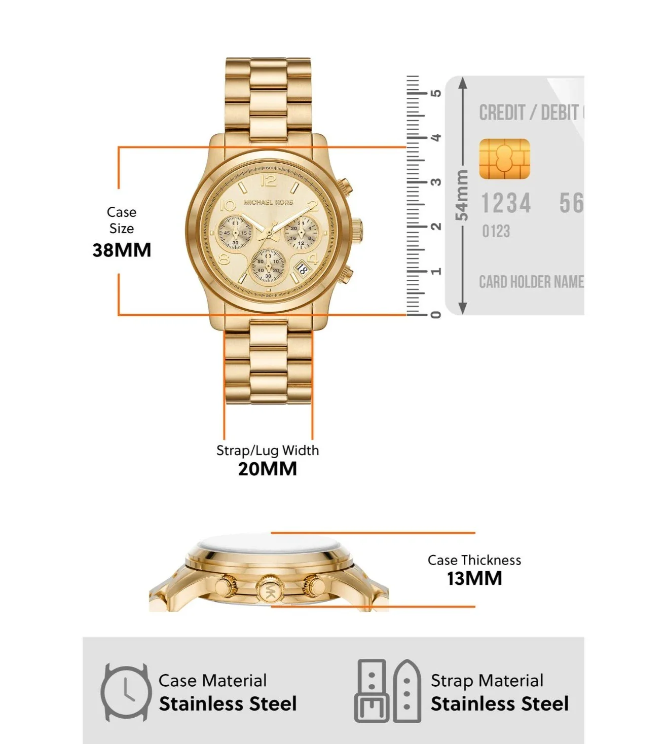 MK7323 | MICHAEL KORS Runway Chronograph Watch for Women - Image 5
