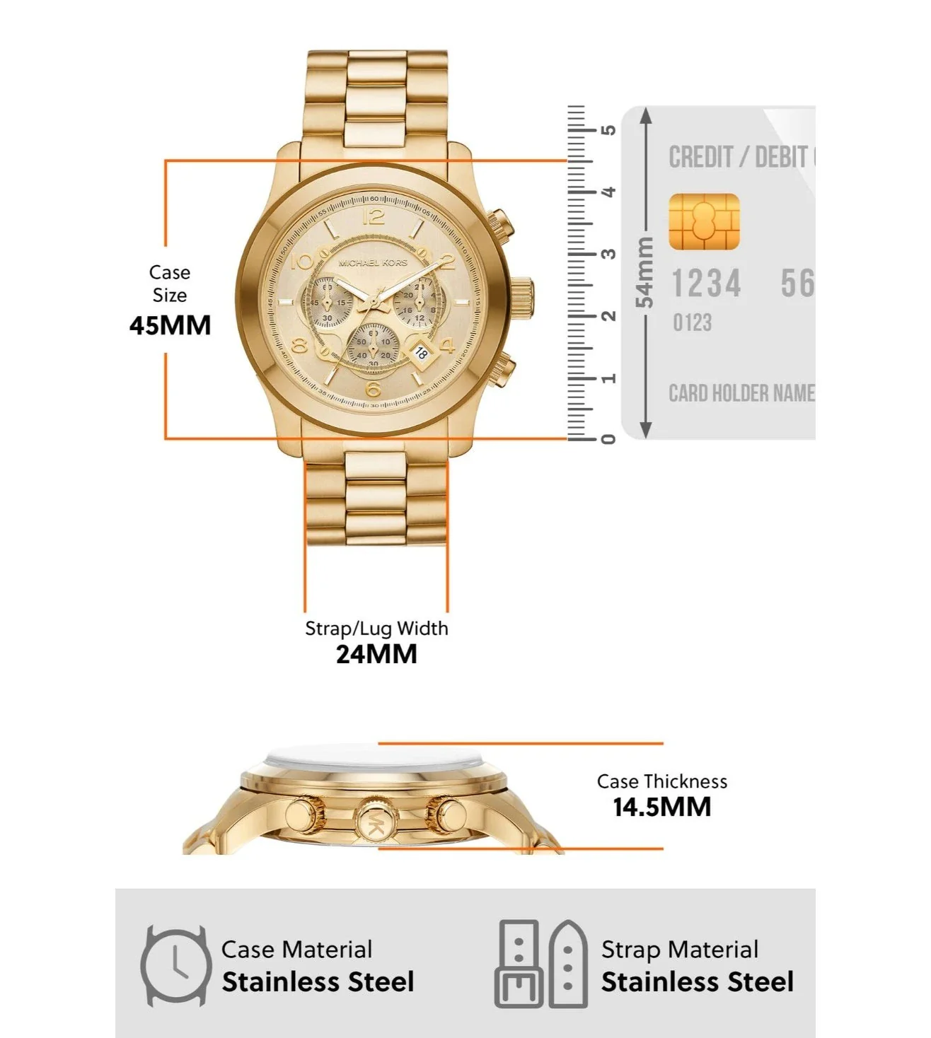MK9074 | MICHAEL KORS Runway Chronograph Watch for Men - Image 6