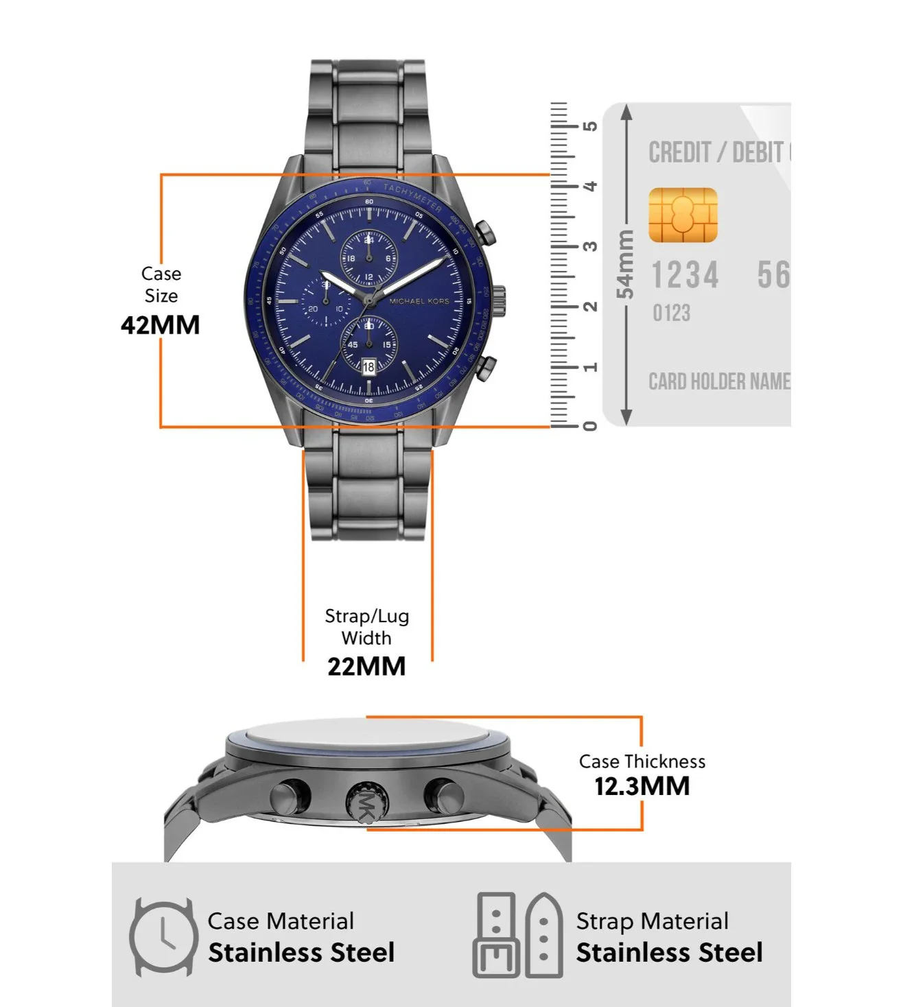 MK9111 | MICHAEL KORS Accelerator Chronograph Watch for Men - Image 5