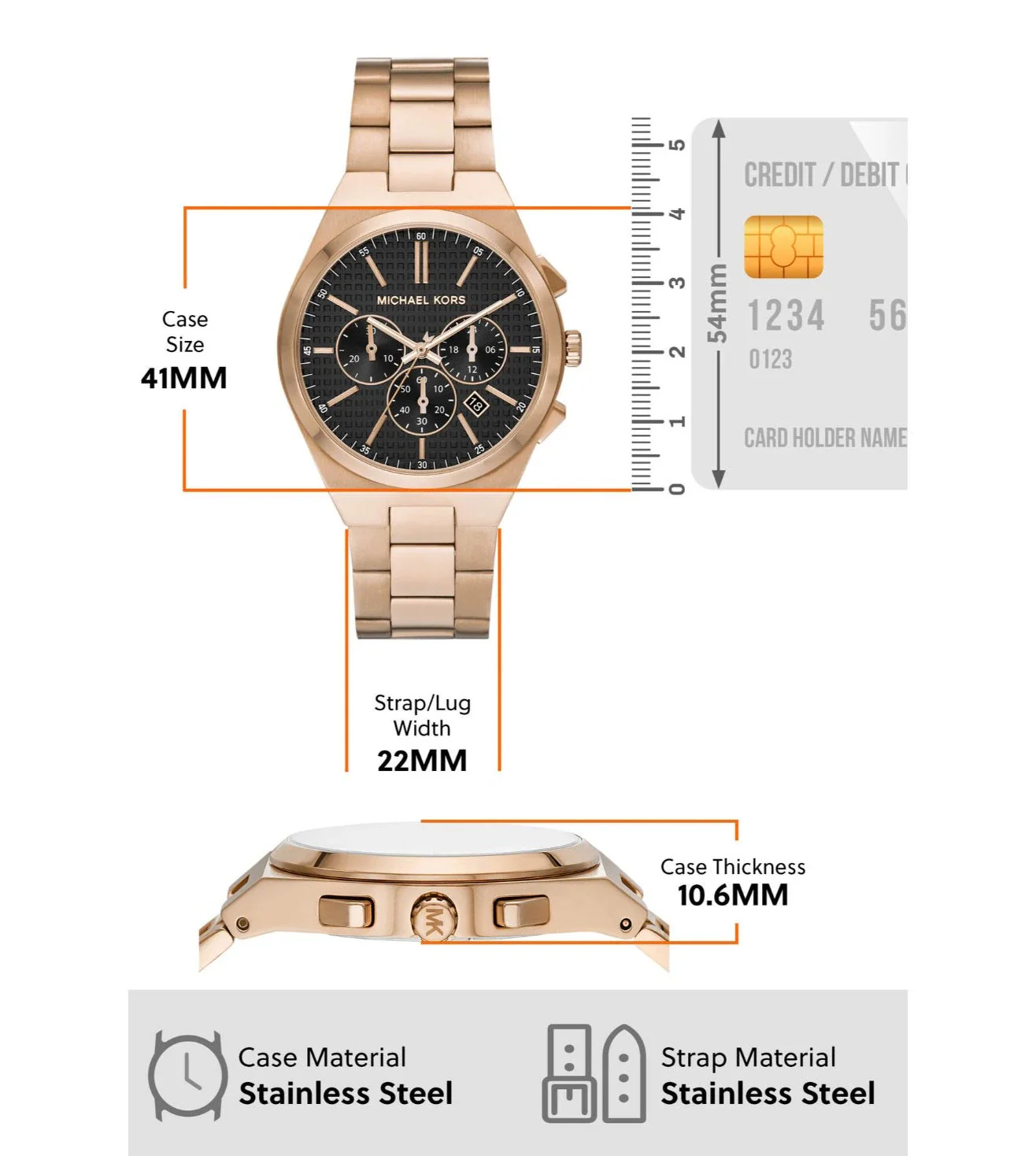 MK9119 | MICHAEL KORS Lennox Chronograph Watch for Men - Image 5