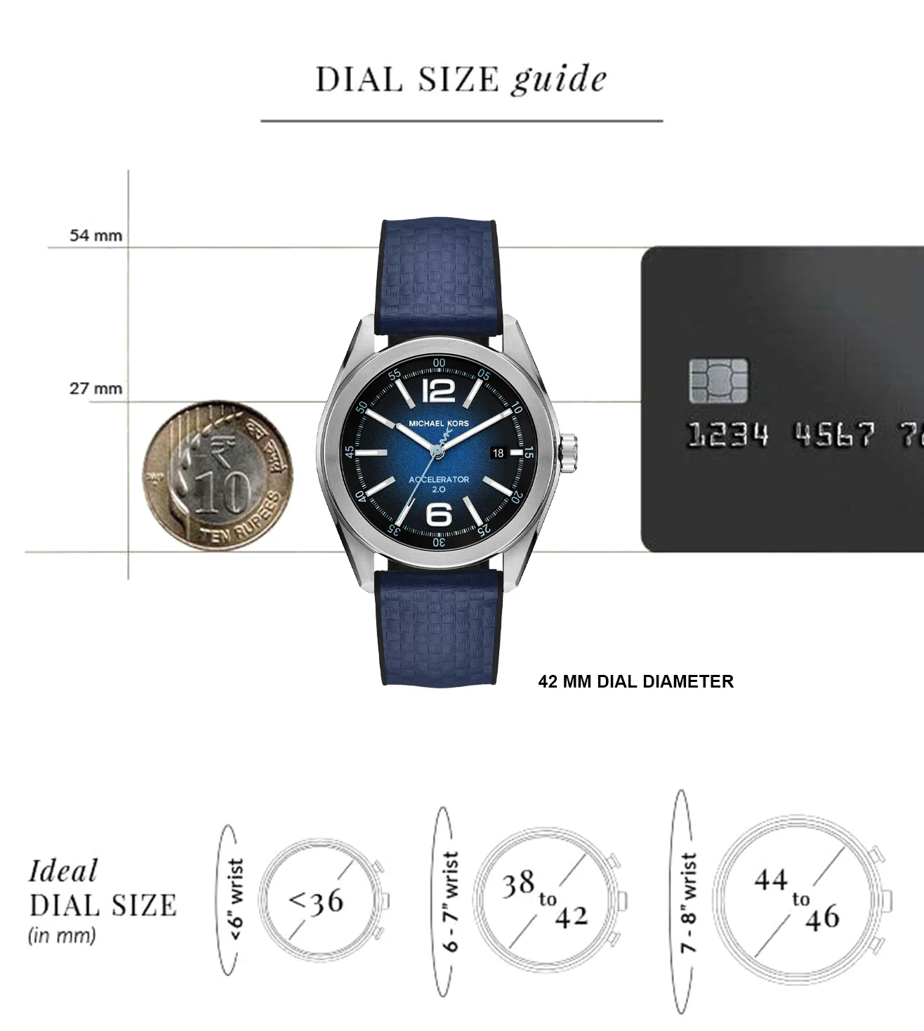 MK9174 Michael Kors | Accelerator 2.0 Blue Dial Analog Watch (Men) - Image 4