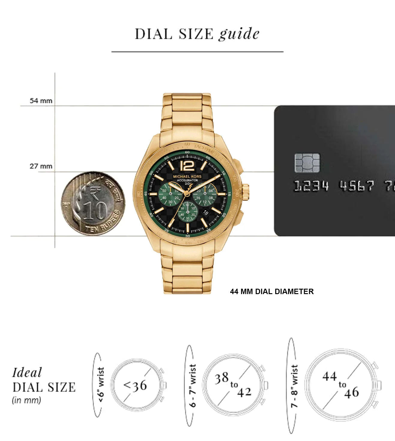 MK9177 Michael Kors | Accelerator 2.0 Green Dial Analog Watch (Men) - Image 6