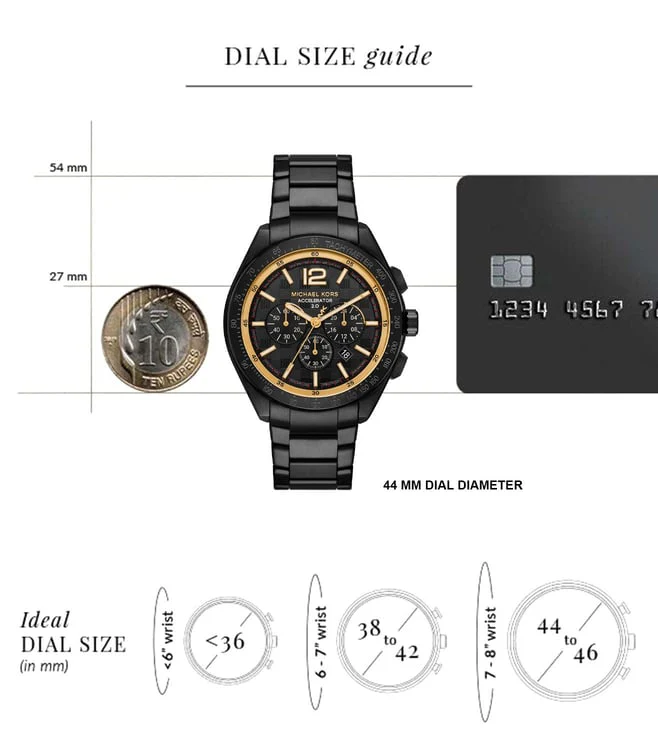 MK9179 Michael Kors | Accelerator 2.0 Black Dial Analog Watch (Men) - Image 5