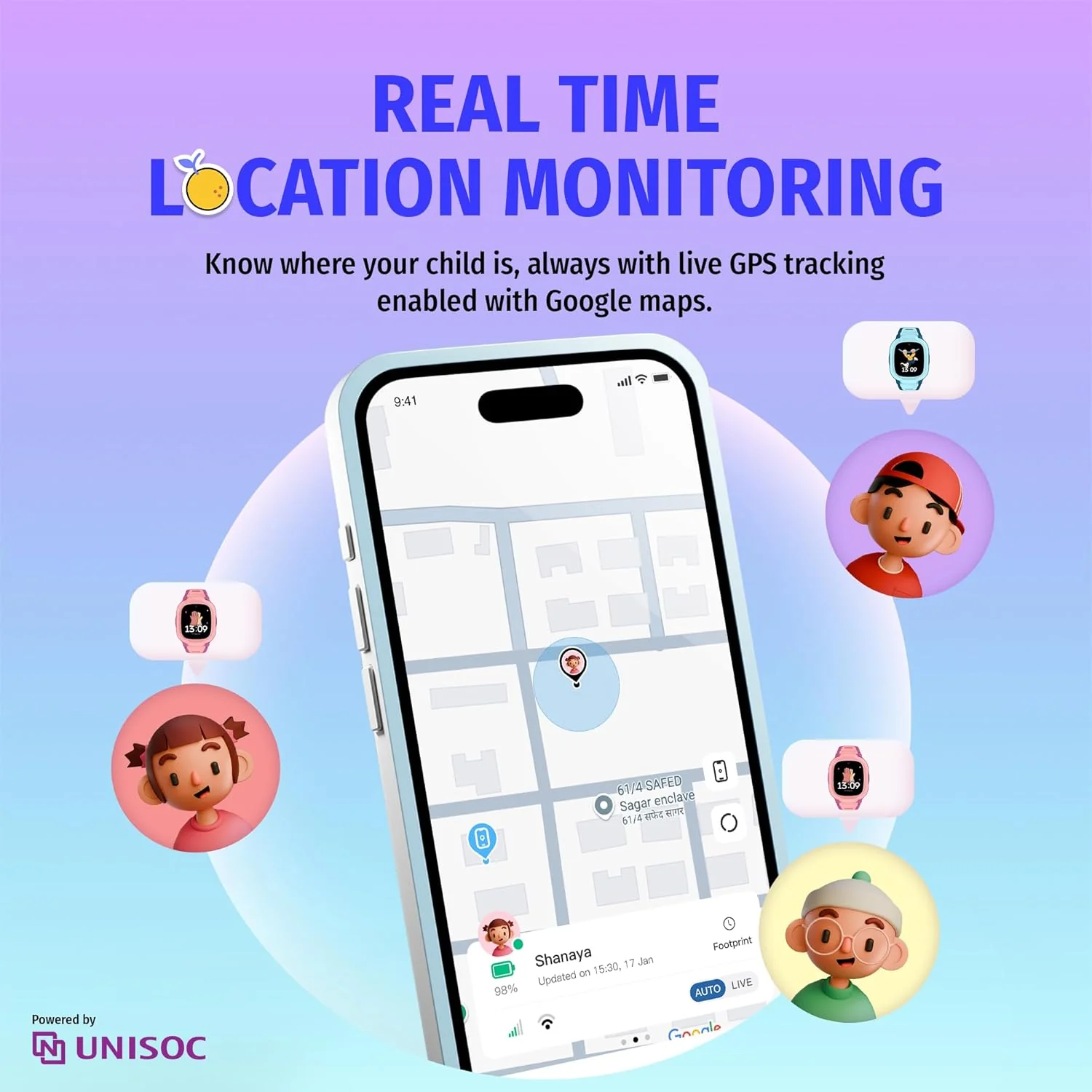 Noise Junior Explorer 2 Kids Smartwatch – 4G SIM, 2-Way Video & Voice Calls, Real-Time GPS, Geofencing, IP68, SOS Alerts (Power Pixel) - Image 6