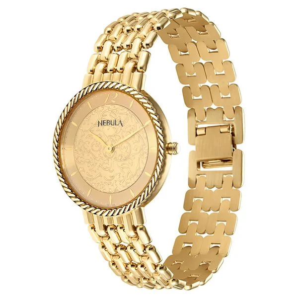 NT1921DM02 Titan Nebula Analog 18 Karat Solid Gold Men's Watch - Image 3