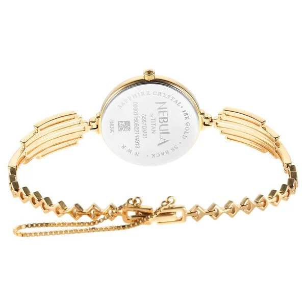 NT5587DM01 Titan Nebula 18 Karat Solid Gold Women's Watch - Image 3