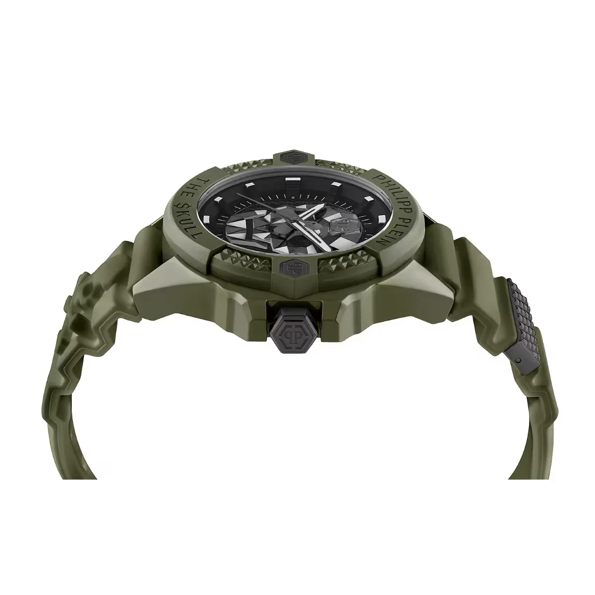 Philipp Plein $kull Quartz Black Dial Analog Silicone Strap Men Watch PWUBA0423 - Image 2