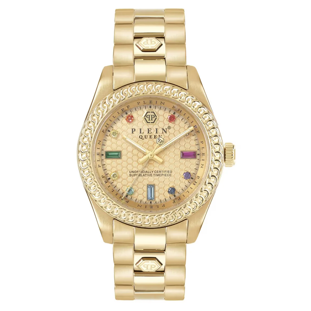 Philipp Plein Queen Gold Dial Analog Watch For Women PWDAA0721