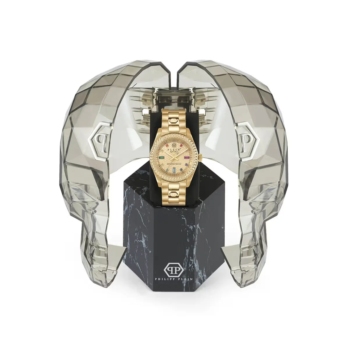 Philipp Plein Queen Gold Dial Analog Watch For Women PWDAA0721 - Image 4