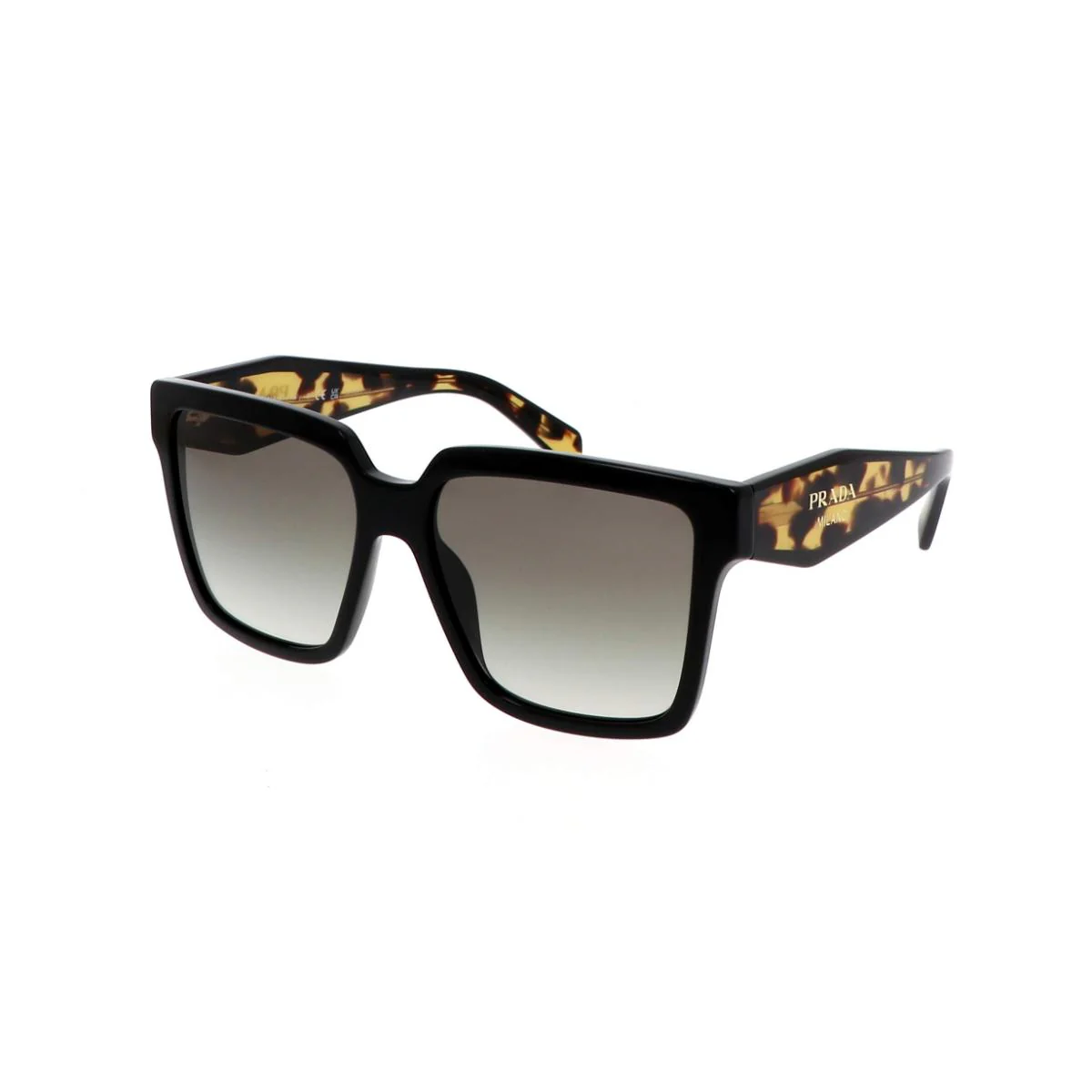 PRADA Gradient Grey Lens Square Women's Sunglasses PR24ZS1AB0A756 - Image 2