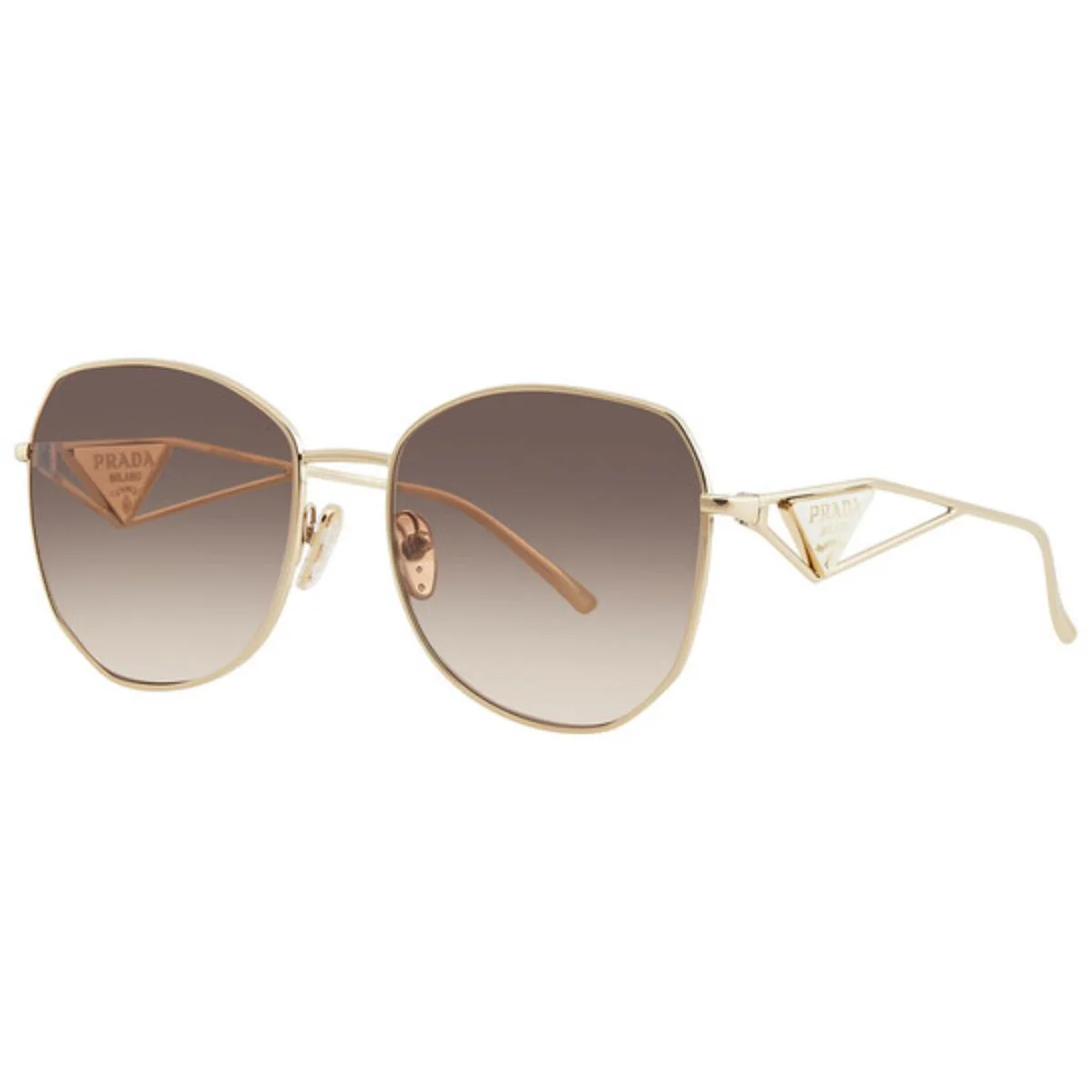 PRADA Light Brown Gradient Light Gray Women's Sunglasses PR57YS ZVN3D0 57 - Image 3
