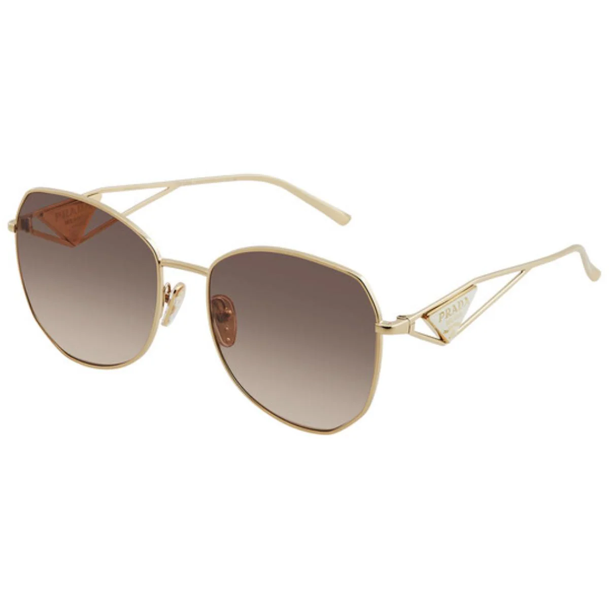PRADA Light Brown Gradient Light Gray Women's Sunglasses PR57YS ZVN3D0 57 - Image 4