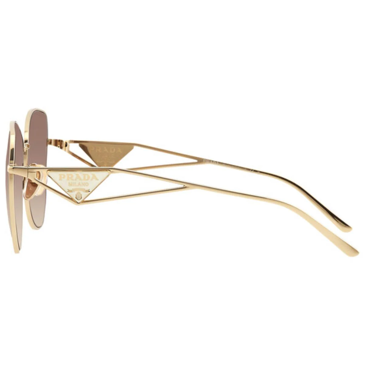 PRADA Light Brown Gradient Light Gray Women's Sunglasses PR57YS ZVN3D0 57 - Image 5