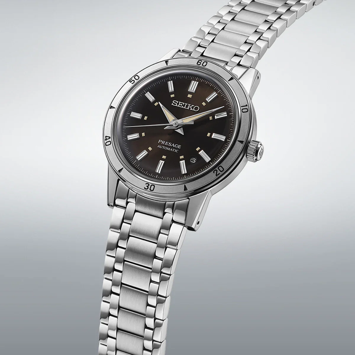Presage Style 60s ‘Elegant Yet Rugged’ Brown Dial Men's Watch - SRPL09J1 - Image 3