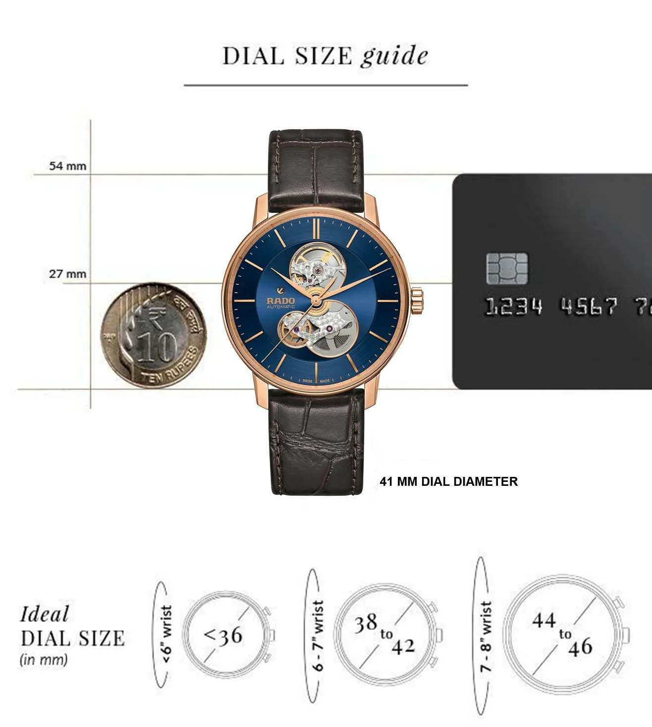 R22895215 | RADO Coupole Classic Open Heart Automatic Watch for Men - Image 5