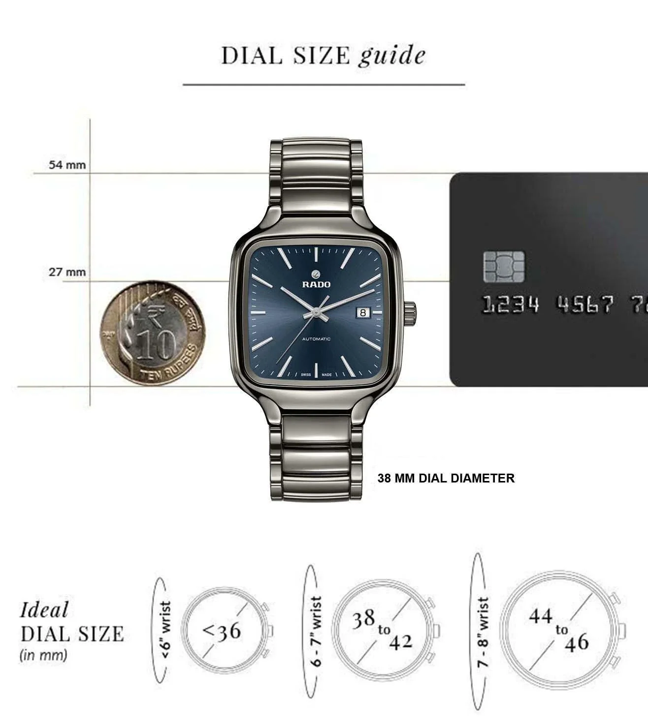 RADO True Square Automatic Unisex Watch - R27077202 - Image 6