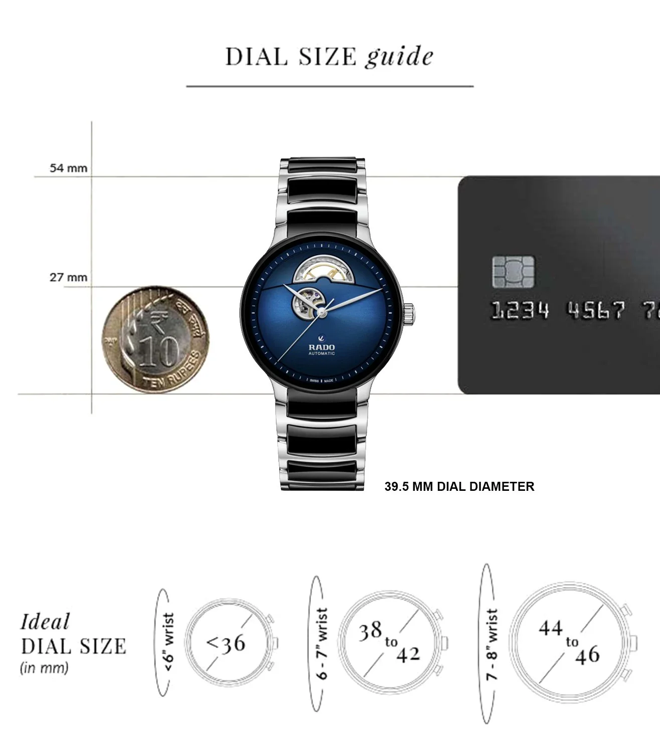 R30012202 | RADO Centrix Automatic Open Heart Unisex Watch - Image 6