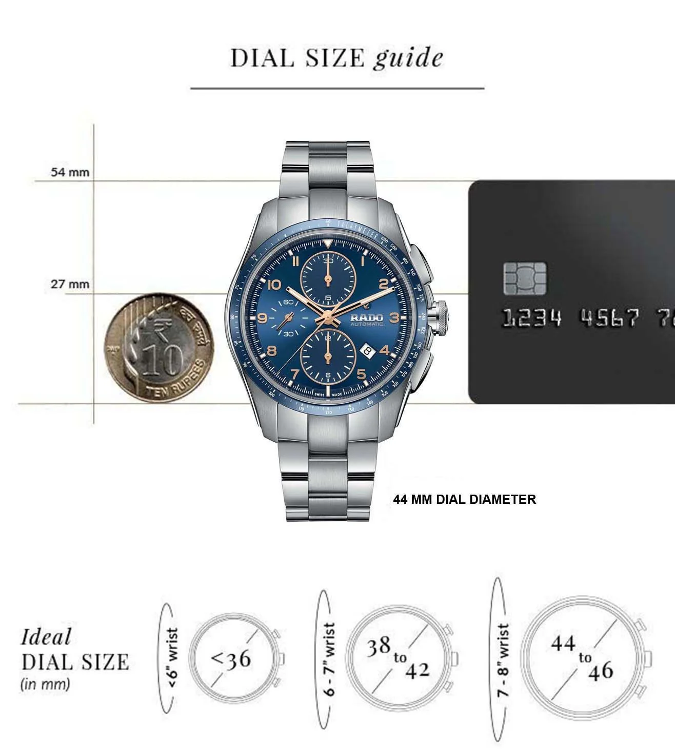 RADO HyperChrome Automatic Chronograph Watch for Men - R32042203 - Image 5