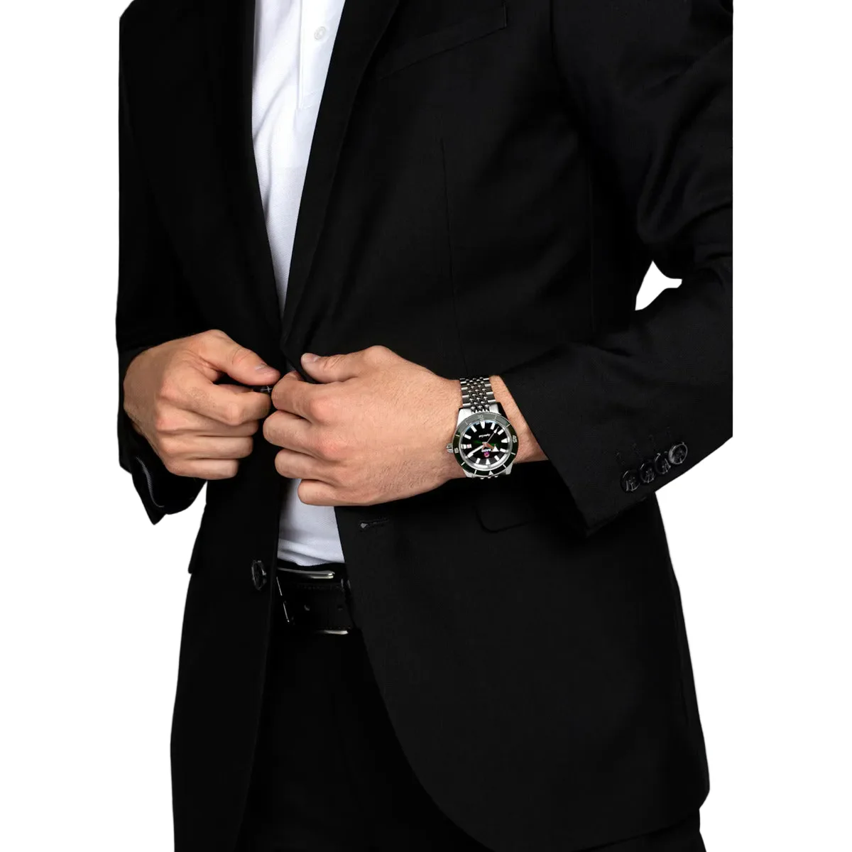 RADO Captain Cook Automatic Green Dial Analog Men's Watch R32505313 - Image 4