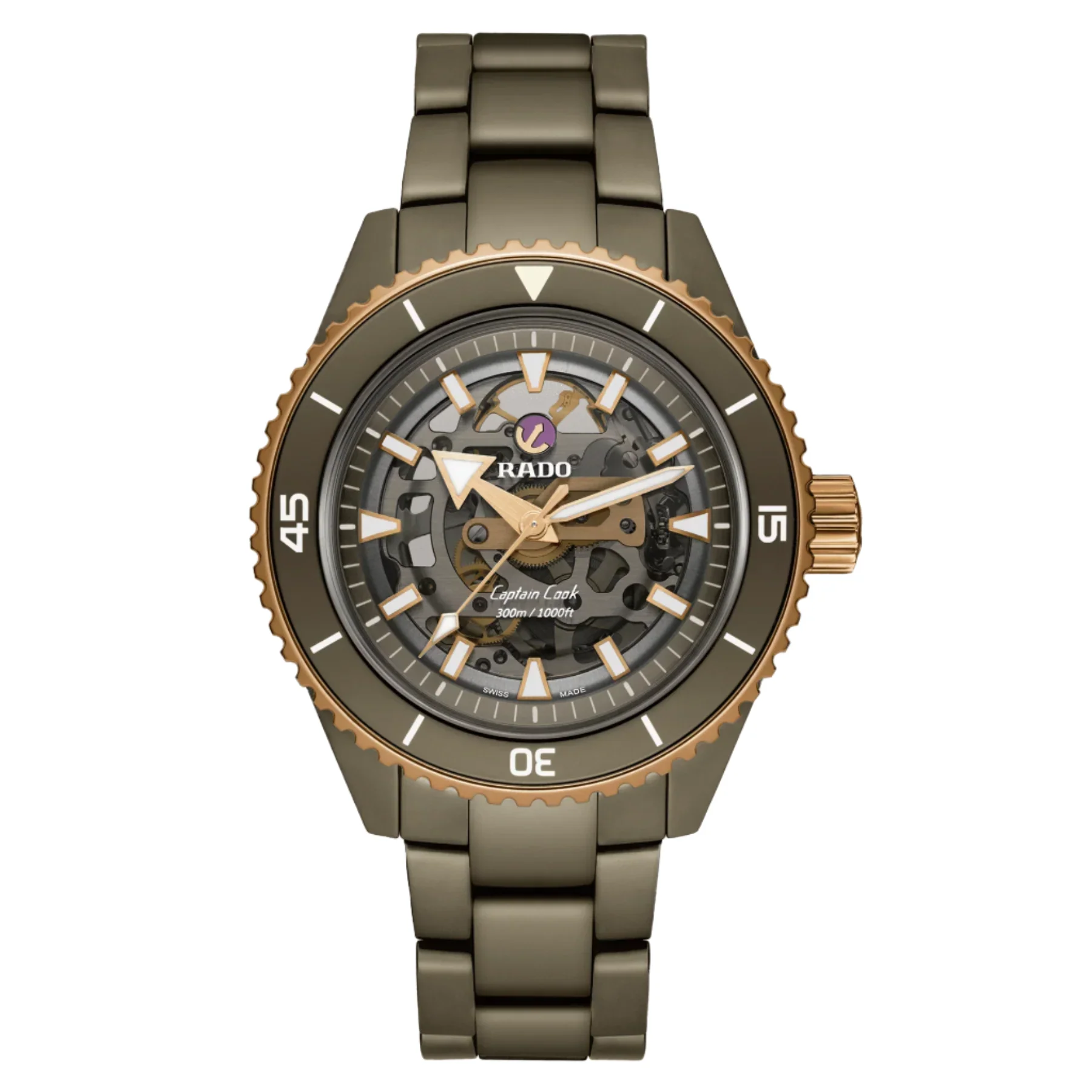 RADO Captain Cook High-Tech Ceramic Skeleton Automatic Men Watch R32150162