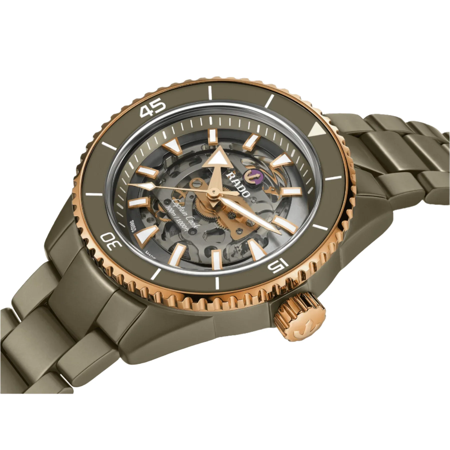 RADO Captain Cook High-Tech Ceramic Skeleton Automatic Men Watch R32150162 - Image 2