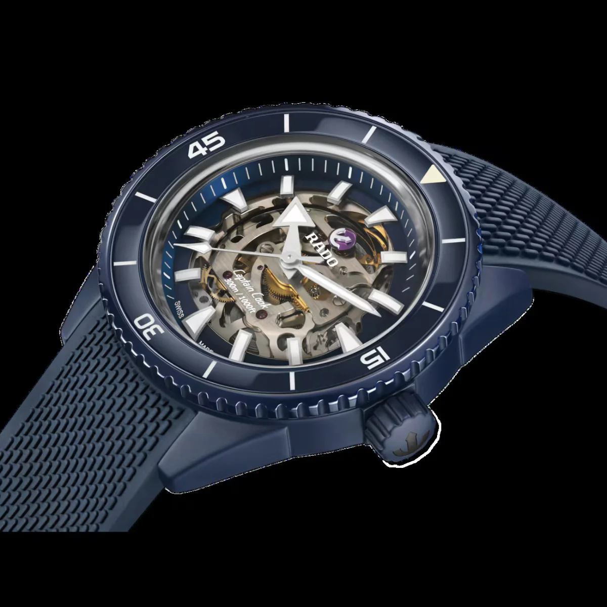 RADO Captain Cook High-Tech Ceramic Skeleton Men's Watch R32153209 - Image 3