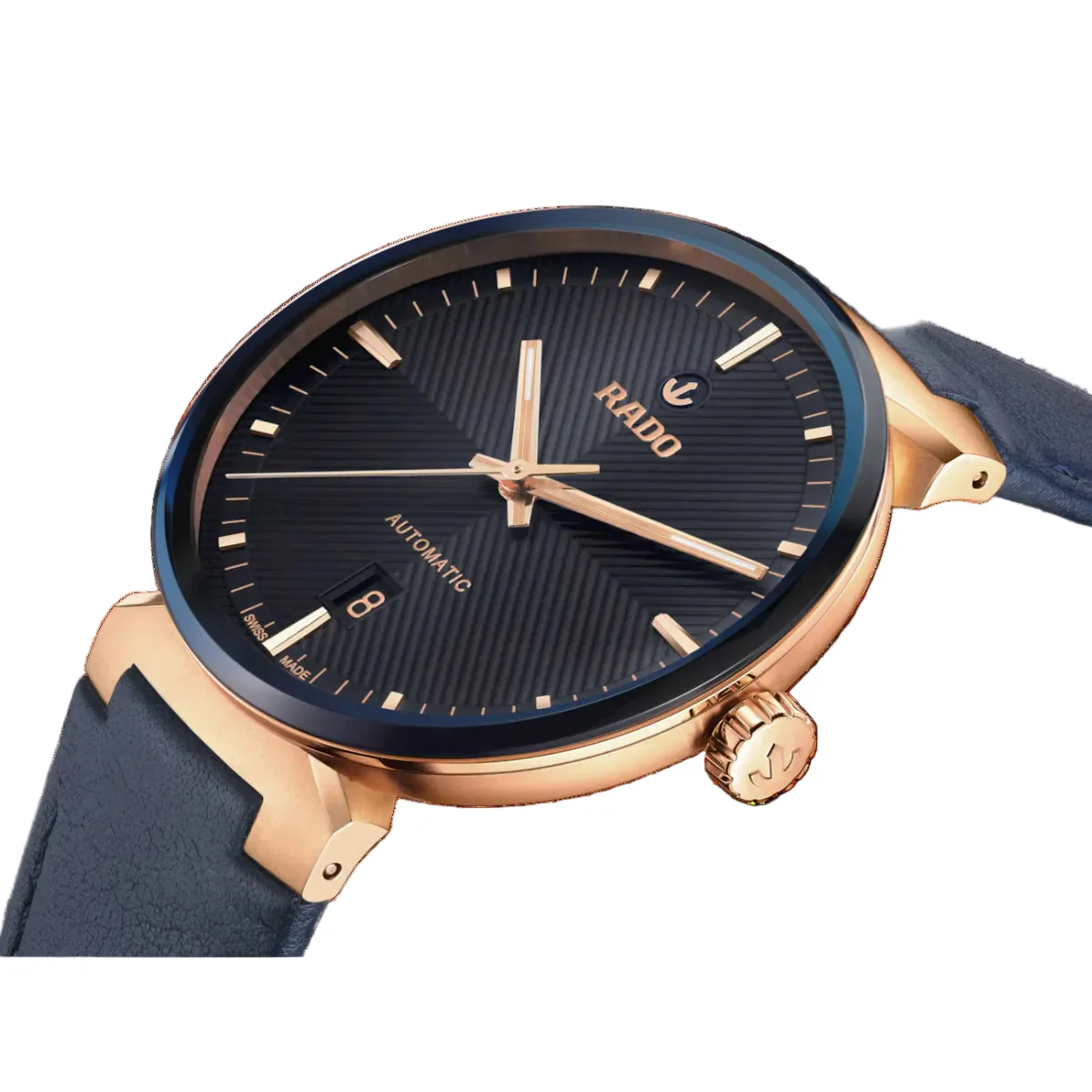 RADO Florence Automatic Blue Dial Leather Strap Unisex Watch - Image 2