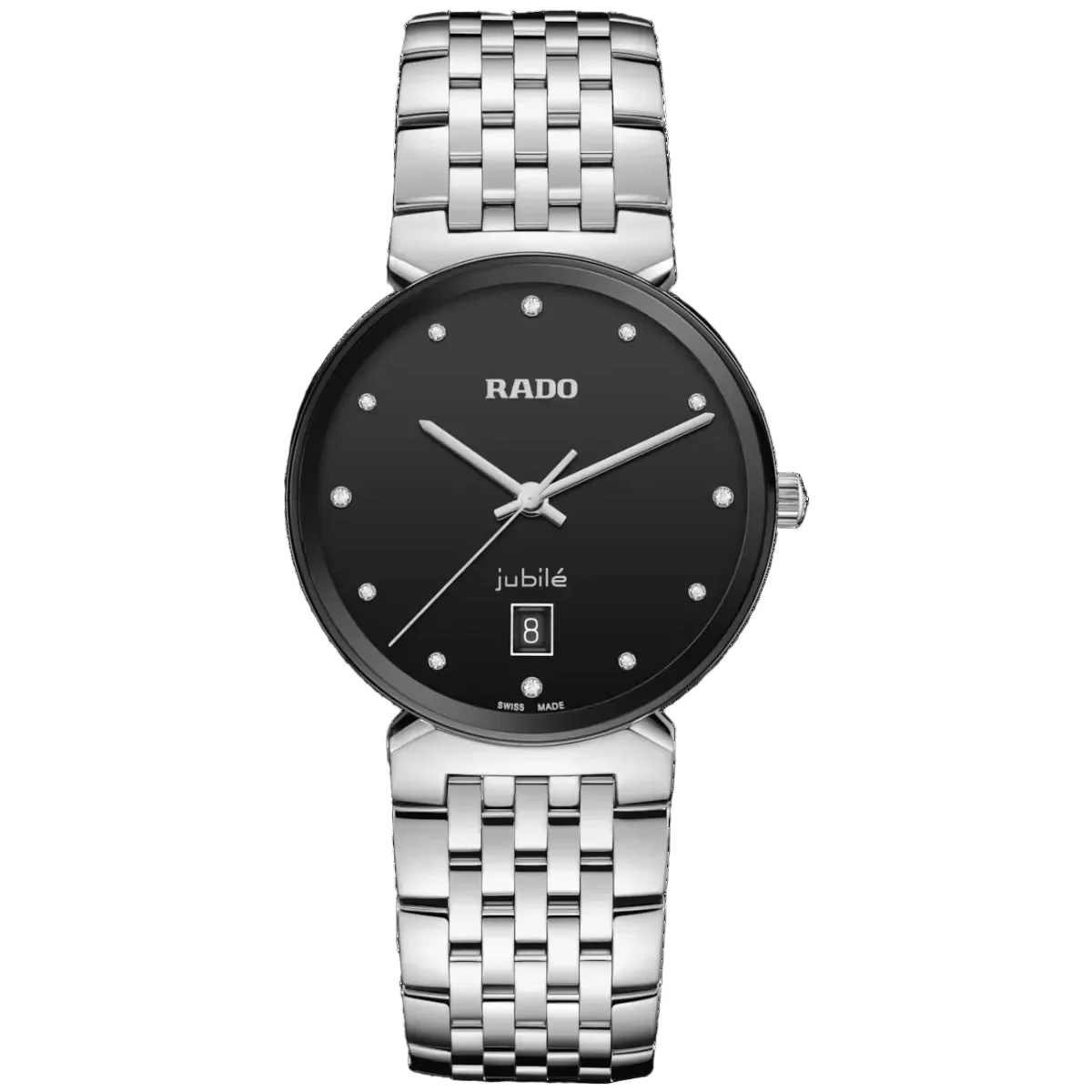 RADO Florence Diamonds Quartz Black Dial Analog Unisex Watch R48912733