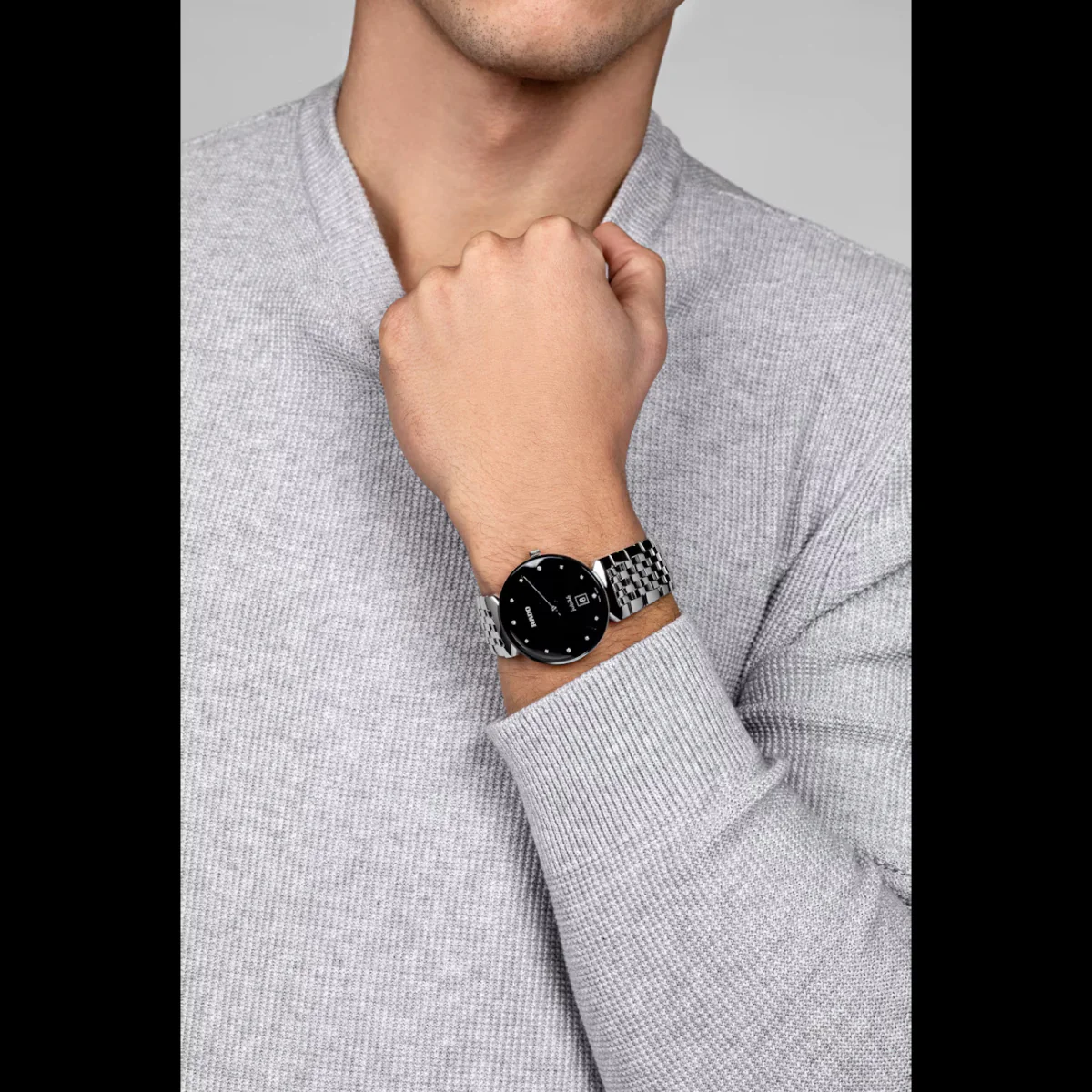 RADO Florence Diamonds Quartz Black Dial Analog Unisex Watch R48912733 - Image 6