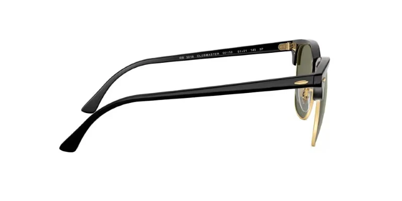 Ray-Ban RB3016 990/58 51 Clubmaster Sunglasses – Polarized Light Green Lenses, 51mm Classic Browline Style - Image 2