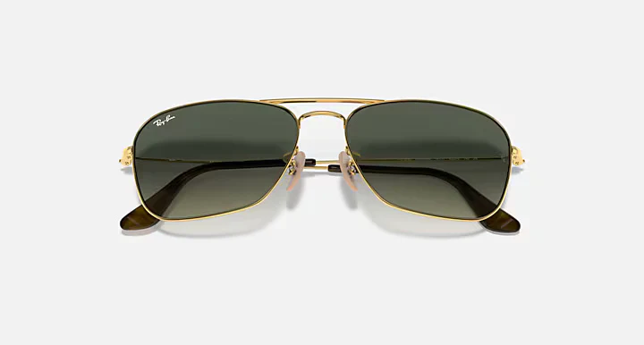 Ray-Ban RB3136 181/71 58 Polished Arista Gold Caravan Sunglasses – Classic Metal Frame - Image 4